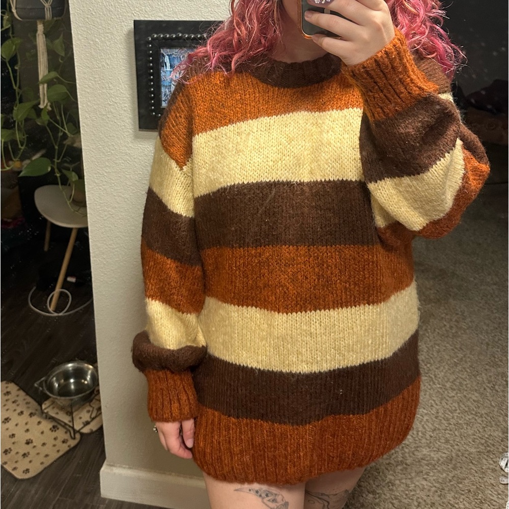 urban outfitters large striped sweater dress worn once super soft